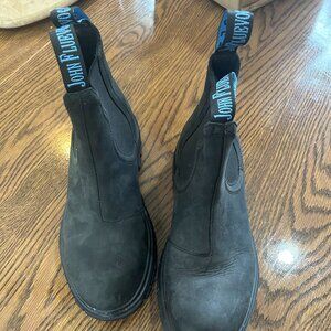 John Fluevog Jeudi Black Leather Chelsea Lug Sole Size 8